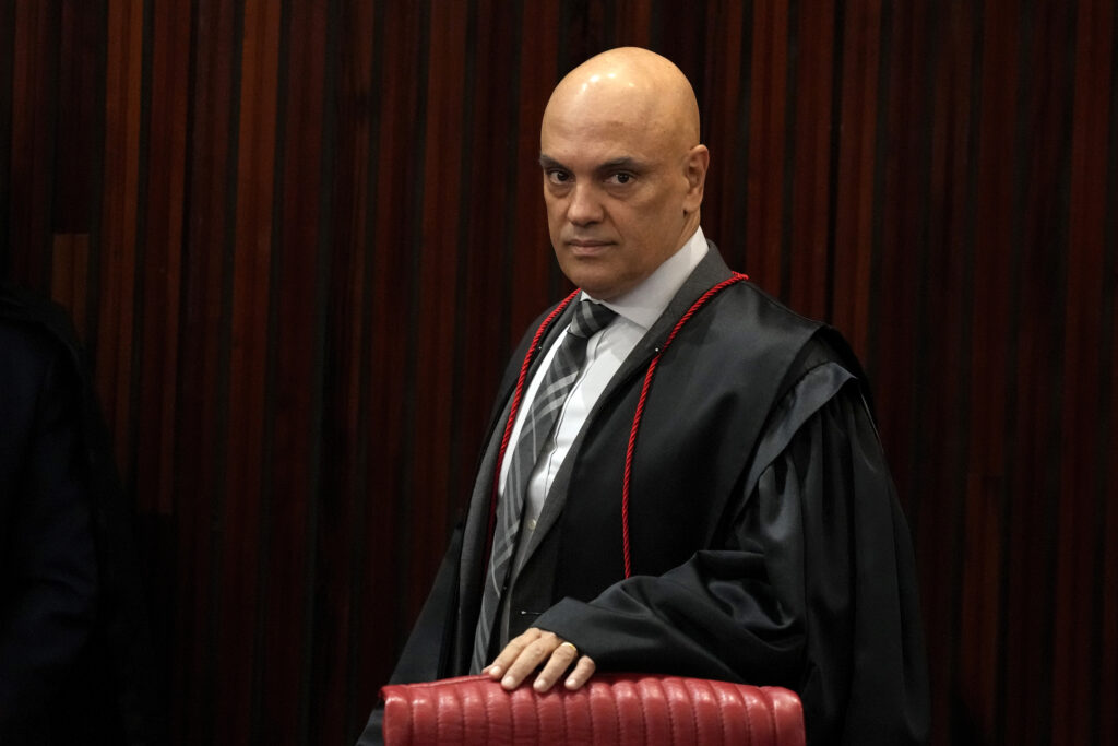 Justice Alexandre de Moraes of Brazil's Supreme Court during a court session.