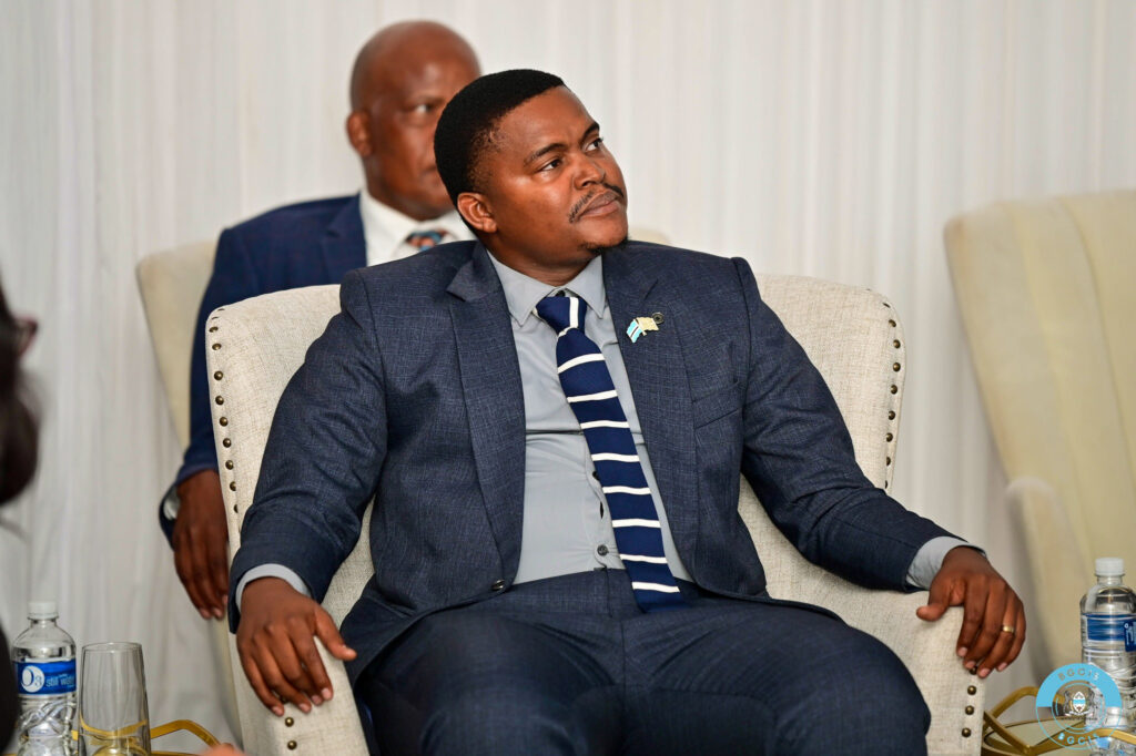 Minister of sports and arts jacob kelebeng at botswana's cabinet swearing-in ceremony.