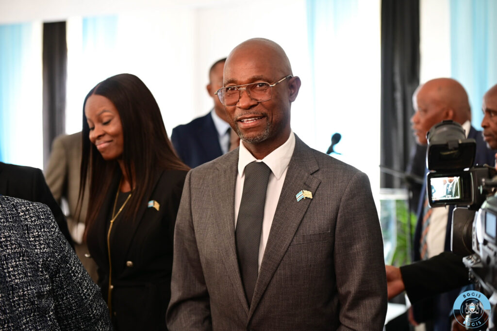 Deputy minister of higher education justin hunyepa at the swearing in ceremony for botswana's new cabinet ministers.