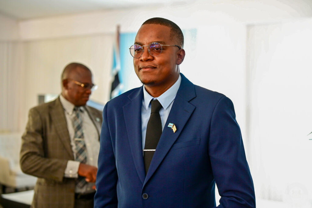 Assistant minister of transport and infrastructure keoagile atamelang during botswana's cabinet swearing-in ceremony.