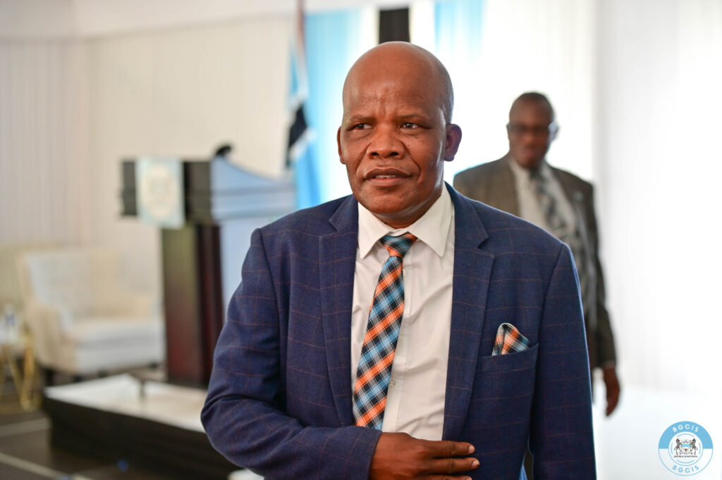 Assistant minister motsamai motsamai of water and human settlements during the swearing in ceremony for botswanas new cabinet ministers