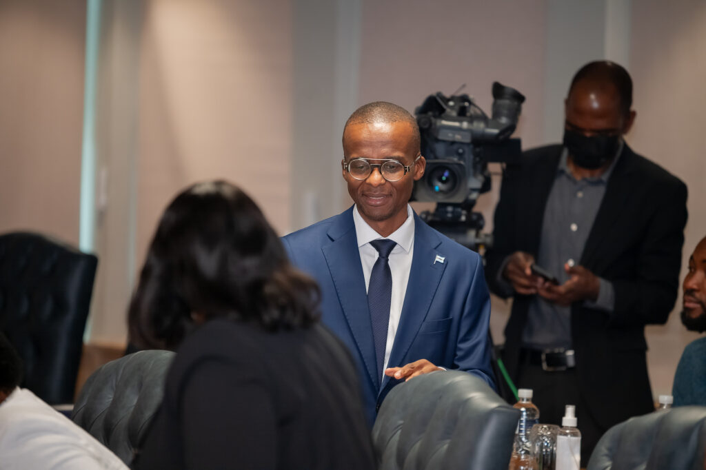 Vice president and minister of finance ndaba gaolathe at his appointment ceremony