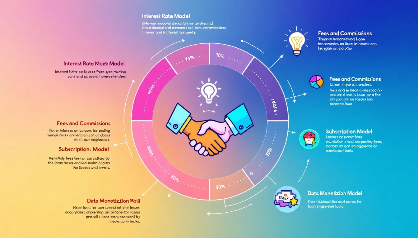 A graphic showing the concept of peer-to-peer lending in the fintech industry.