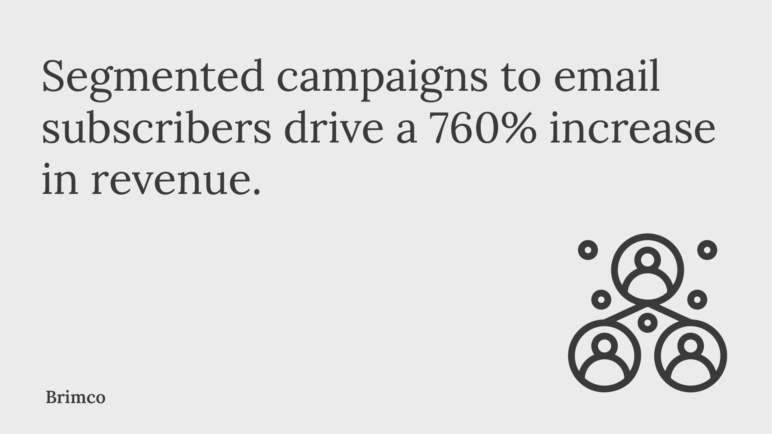 Segmented campaigns to email subscribers drive a 760%